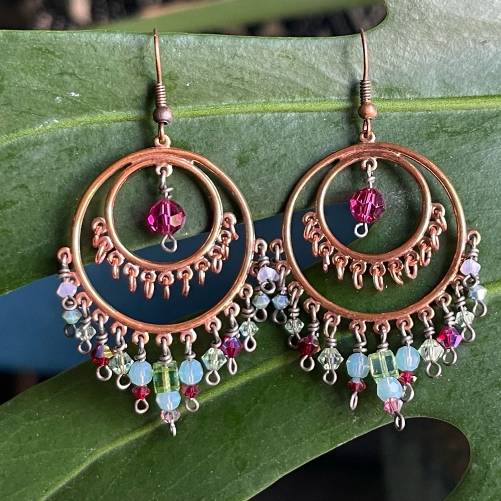 Colorful Swarovski earrings
